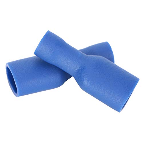 Tyenaza 1000Pcs Insulated Wire Electrical Connectors, FDFD2 250 Blue PVC All Insulation Wire Connector Female Terminals for Electric Engineering
