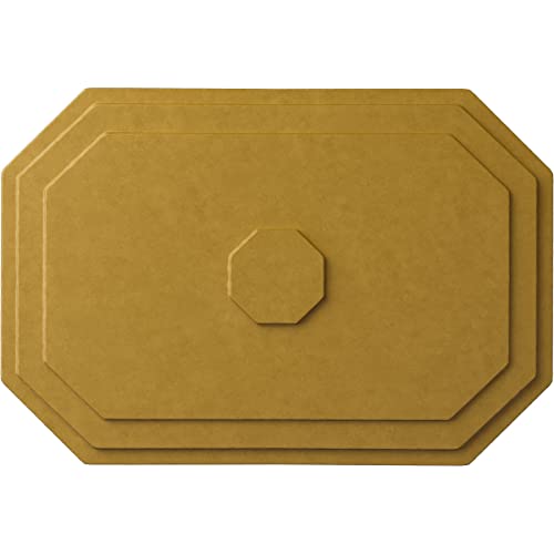 Image of Ekena Millwork CM25FEIGS - 25 1 /4 inchW x 17 1 /4 inchH x 1 3 /4 inchP Felix Ceiling Medallion - Ceiling Medallion, Iridescent Gold