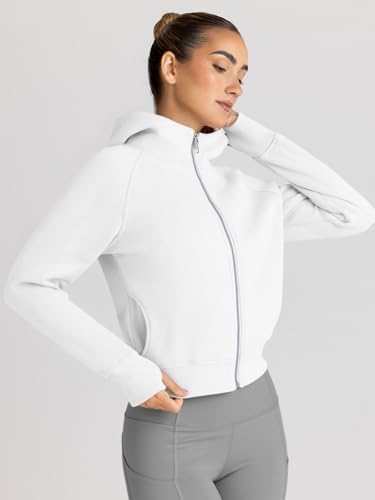 Image of Trendy Queen Womens Zip Up Hoodies Cropped Jackets Fall Clothes 2026