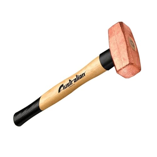 La zappa Maçon de maçon avec tête en cuivre et poignée en bois ligne TOP (300 gr/poignée 26 cm)