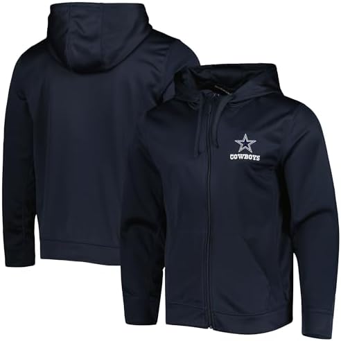 dunbrooke Men's Navy Dallas Cowboys Trophy Fleece Full-Zip Hoodie Jacket