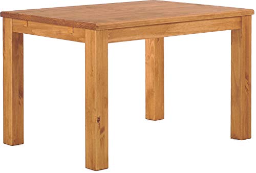 Esstisch Rio Classico 120x73 cm Honig Holz Pinie Massivholz Esszimmertisch Echtholz ausziehbar vorgerichtet für Ansteckplatten Brasilmöbel