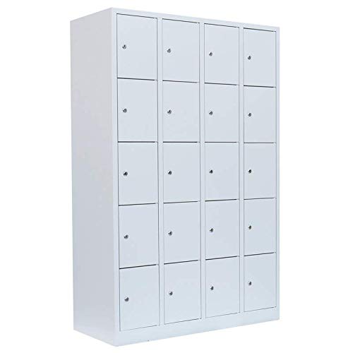 Lüllmann Schließfachschrank 20 Fächer grau 180x117x50cm