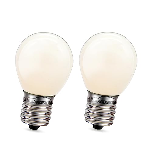 Ruiandsion Bombilla LED E17 CA 220 V blanco cálido 4SMD LED esmerilado para refrigerador, congelador, techo, lámpara de iluminación del hogar (paquete de 2)