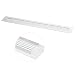 sourcing map 400mmx50mm Ventilation Grille Aluminum Alliage Air À lames Grille Couvercle Argenté