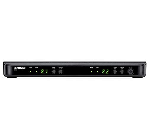 Image of Shure BLX288 /SM58 Dual-Channel Wireless Audio System J11 Band (596-620 MHz) - BLX88 Receiver, (2) BLX2 Transmitters with SM58 Dynamic Mic, Up to 14 Hr Battery, 300 ft Range