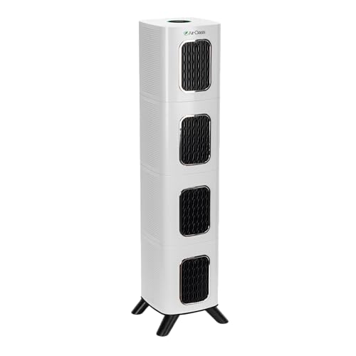 Air Oasis iAdapt 2.0 H13 HEPA Filter Air Purifier | Reduces Up To 99% of Viruses, Mold, Dust, Smoke, Pollen & Odors | Whisper Quiet Operation |WiFi Compatible | 5,474 Sq Ft of Clean Air