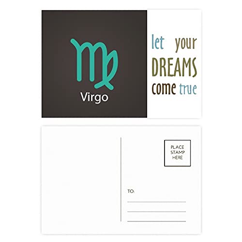 Cartes postales de remerciement Virgo en lot de 20 pour messages durables