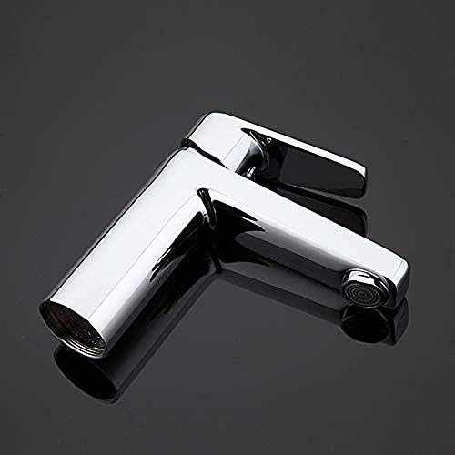 Robinet mitigeur lavabo chrome style moderne cascade à poignée unique pour salle de bain