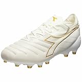 Diadora Brasil Elite Tech LPX FG Fußballschuh Herren weiß/Gold, 8 UK - 42 EU - 8.5 US