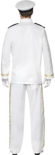 Smiffys Men's Captain Deluxe Costume, White