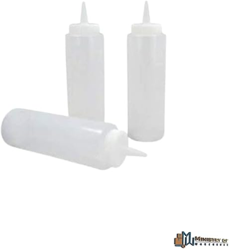 Miniatura 2 de Dispensador de condimentos, salsa de mostaza y salsa de tomate de 12 onzas, botella de plástico transparente para apretar, paquete de 3