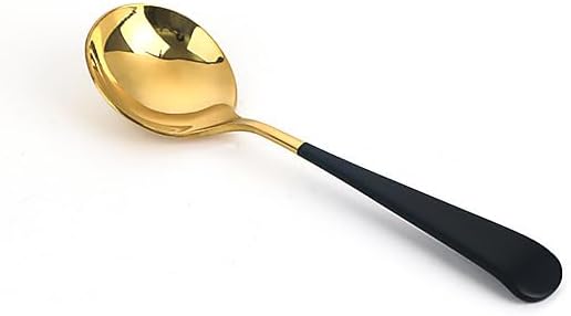 Silverware Flatware Set, 1/4/6/8 Pieces 304 Stainless Steel Creative Round Head Spoons For Restaurants And Home Dessert Spoons (Color : White Gold, Size : 8Pcs)