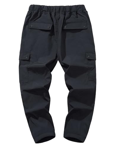 Boys Waterproof Pants Pull On Cargo Pants Children Fleece Pants Kids Hiking Winter Trousers2