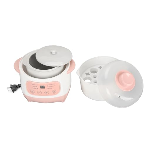 Electric Stew Pot, 1L Smart Twin Ceramic Pot Mini Ceramic Stew Cooker Appointment Timing Boiled Porridge Soup Pot, Prevent Dry Burning, Detachable Slow Cooker for Home by Asixxsix - Image 6