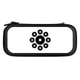 Chioee Switch 有機ELモデル対応 ケース 家紋 細川家九曜紋 スイッチ Oled 収納ケース 大容量 全面保護 EVA素材 耐衝撃 防水 防塵 防汚 Switch 収納バッグ スイッチ キャリングケース ハードポーチ 15枚ゲームカード収納 バレンタインデー プレゼント 黒