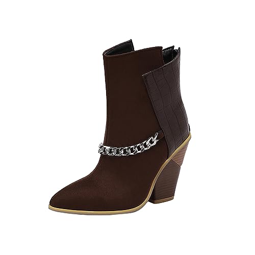 Chaussures pour femmes bottes courtes bout pointu et talon Dugan