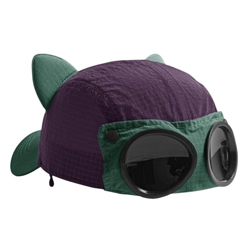 Gorra de camionero para mujer con orejas de gato y gafas de sol para pesca y golf