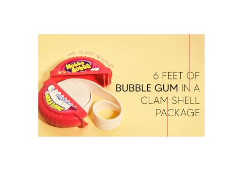 HUBBA Bubba Bubble Tape Snappy Strawberry Bubble Gum 1.8 m (Pack of 12)