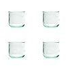 Amici Home Vino Stemless Wine Glasses 12 Oz Italian Made Recycled Green Glass Cute Water Tumblers for Wine Beer Juice Cocktails Fresh Drinks Set of 4