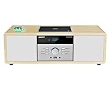 Microcadena con CD y Radio Dab+ | Equipo de Música Vintage de Madera | Bluetooth, Entrada AUX | Sonido 30W y Control Remoto