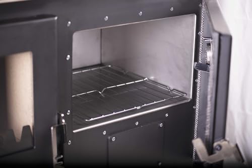 EEK A+ Holzofen Kochherd Verso Cs Plus Inox mit 7.7 kW Leistung, Großem Backfach und Robustem Edelstahldesign – Bild 3