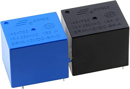 Relé SRIH-12VDC-SH-C-A Soymilk Machine T72H Relay Black de 4 pines y 2 unidades