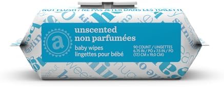 Amazon Elements Baby Wipes, Unscented, Hypoallergenic, Alcohol-Free, With Aloe and Vitamin E, 810 Count, Flip-Top Packs - 1