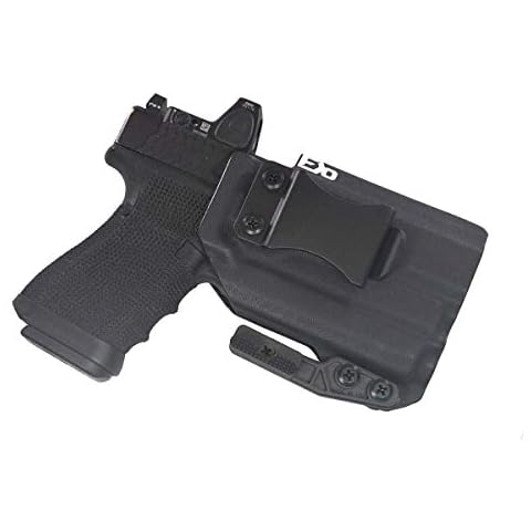 FDO Industries IWB Kydex Holster Compatible with Glock 19 23 32 w/Olight Baldr Mini Optic Cut -The Paladin Series- Made in USA- (Black) Cover