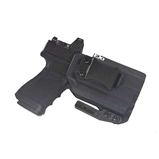 FDO Industries IWB Kydex Holster Compatible with Glock 19 23 32 w/Olight Baldr Mini Optic Cut -The Paladin Series- Made in USA- (Black)