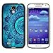 Galaxy S4 Case, Laser Technology for Protective Samsung Galaxy S4 Case Black DOO UC (TM) - The wonderful dream teal Mandala