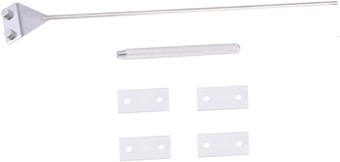 Stainless Steel Fish Tank Scraper with Blades Aquarium Cleaning Tool for Hard to Reach Areas Design Comfortable Grip for Professional Aquarists