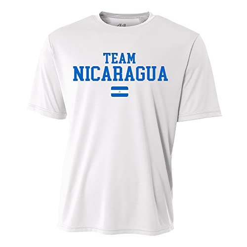 Nicaragua Team Jersey Soccer Adult Futbol National Flag Logo Customized Name Number Men Custom White L
