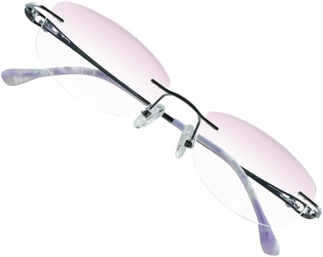 VisionGlobal Pure Titanium Frame/Metal Readers for men/women Blue Light Blocking,Hand-set Diamond Fashion Glasses