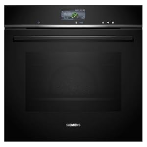 Siemens HS736G3B1, Smarter iQ700 Einbau-Dampfbackofen, 60 x 60 cm, Made in Germany, Hydrolyse Selbstreinigung, Bratenthermometer, Air Fry, Farb-Display, 4D Heißluft, Backautomatik, Pizzastufe, schwarz