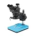 50X 100X Simul Focal Stereo Trinocular Microscope Set for Phone Soldering PCB Repair (3.5x-100x Without Camera)
