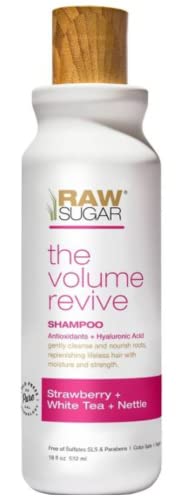 R S Raw Sugar Volume Revive Shampoo & Conditioner Set. Antioxidants + Hyaluronic Acid. Strawberry + White Tea + Nettle. 18 Fl Oz Bottles Each., 18 Fl Oz (Pack Of 2) #TOP2