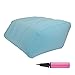 Brynnl Almohada de elevación de Pierna Azul, Almohada de Descanso de piernas Inflable con Bomba de Aire Manual de Doble válvula portátil Almohada de elevación de Pierna promueve la circulación