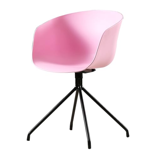 SJIALEN Kitchen Dining Chair,Home Backrest Plastic Chair Leisure Desk Computer Bedroom Restaurant Living Room Office Chair Kitchen Chair (Color : Pink)