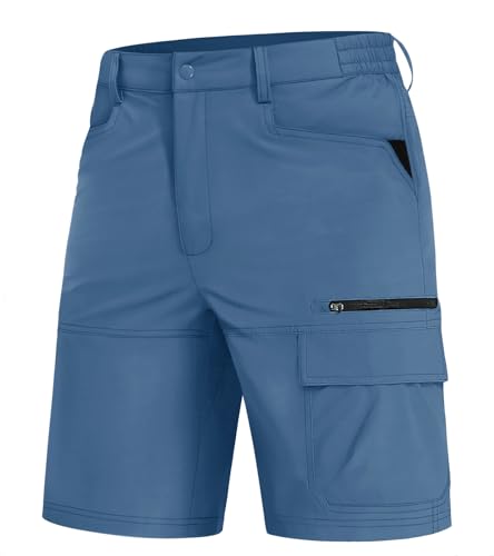 Image of EKLENTSON Mens Hiking Cargo Shorts Lightweight Quick Dry Breathable Shorts Water Resistant with Pockets