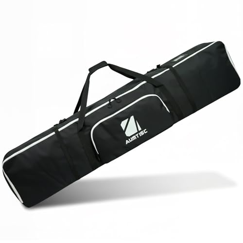 Miniatura 9 de Aumtisc Bolsa De Viaje Para Snowboard, Funda De Transporte Impermeable Para Snowboard, 155 Cm, Azul, Para Viajes Aéreos Y Deportes De Invierno Negro, 155 Cm