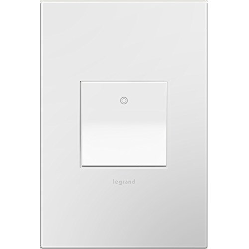 Legrand adorne 15A 1 or 3-Way Paddle Switch with Matching Wall Plate White Finish 12-Pack ASPD1532W4WP-12PK