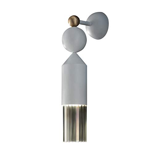 Masiero appliques murales/mantel en color blanco oro | hecho en la mano fabricado en Italia | aplique moderno color blanco oro | lámpara