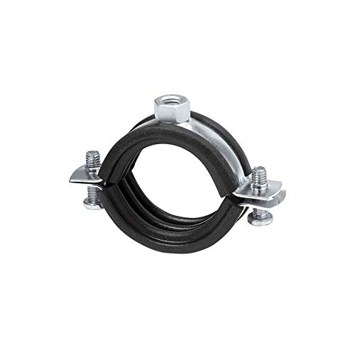 20-112mm Schraubrohrschelle verzinkt mit Gummieinlage Zweischraubenschelle 38-42 mm 2 Stück Cover