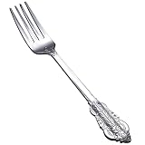 KIRE 100Pcs Silver Plastic Forks - 7.48inch Silver Forks Disposable Silver Plastic Silverware for De