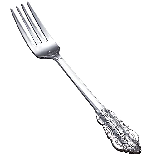 Kire 100Pcs Silver Plastic Forks - 7.48Inch Silver Forks Disposable Silver Plastic Silverware For Dessert Cake - Plastic Forks Heavy Duty For Party, Weddings,Dinners Or Daily Using #TOP27
