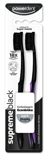Powerdent Escova De Dentes Supreme Black 2Un Cores Sortidas