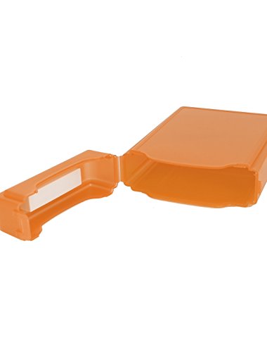 Caja portátil para disco duro 3.5 pulgadas naranja miniatura 2