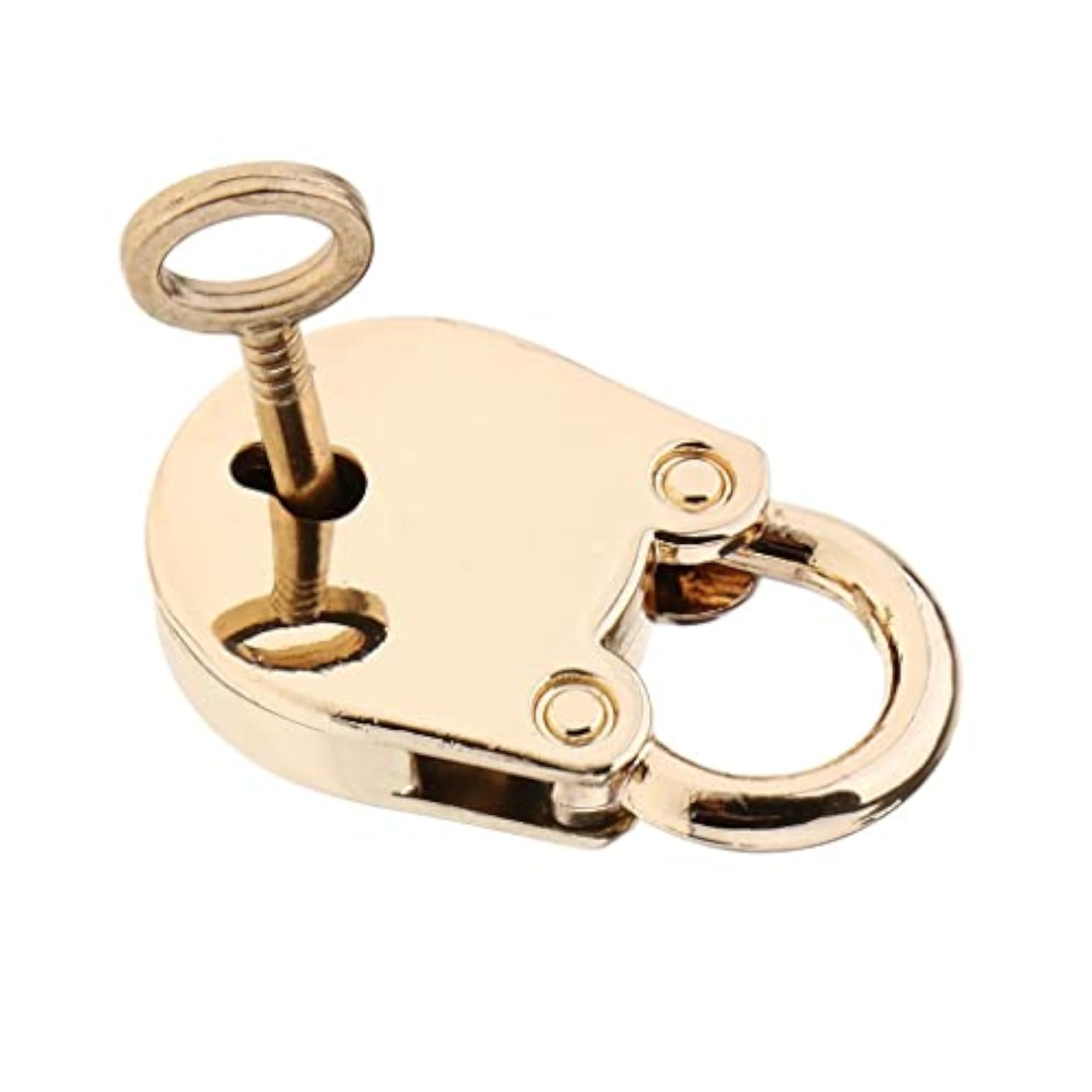 4x Vintage Padlock Mini Security Lock with Key Light Gold