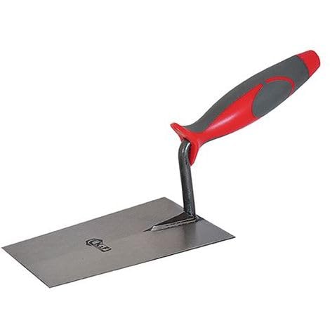 La zappa Cazzuola "Potent" per muratore punta quadra in acciaio temperato con manico antiscivolo (180 mm)